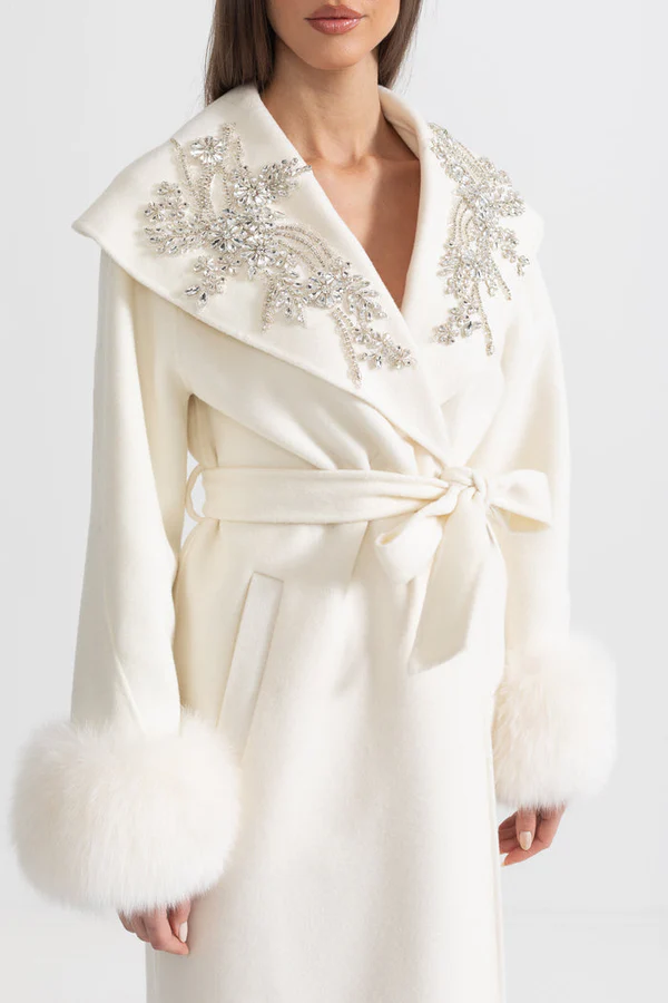 Elodie Embellished Cashmere Coat - Image 3
