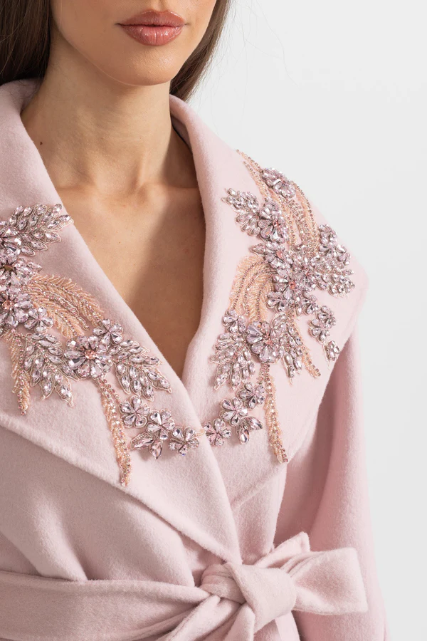 Elodie Embellished Cashmere Coat - Image 10