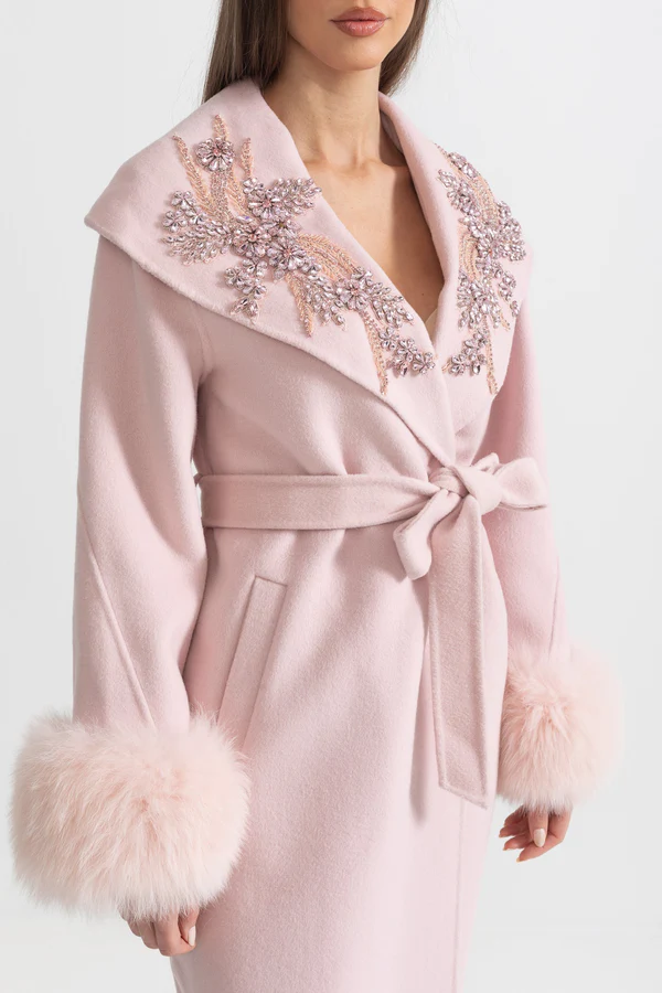 Elodie Embellished Cashmere Coat - Image 9