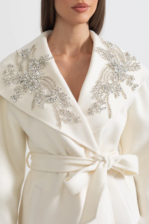 Elodie Embellished Cashmere Coat - Image 5