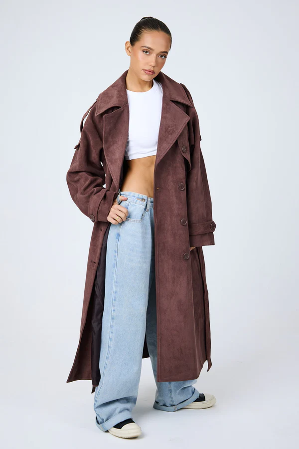 Eeden Suede Trench Coat - Image 2
