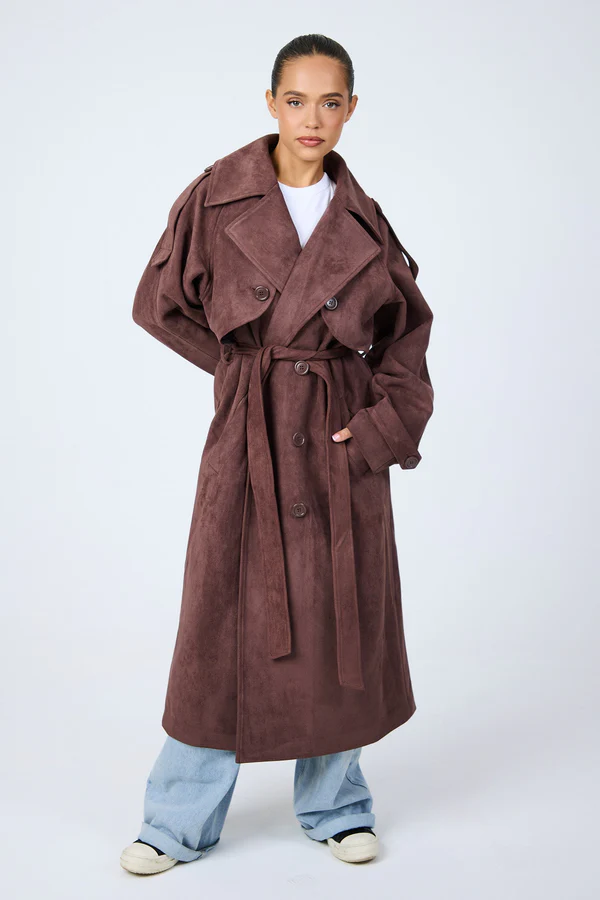 Eeden Suede Trench Coat - Image 3