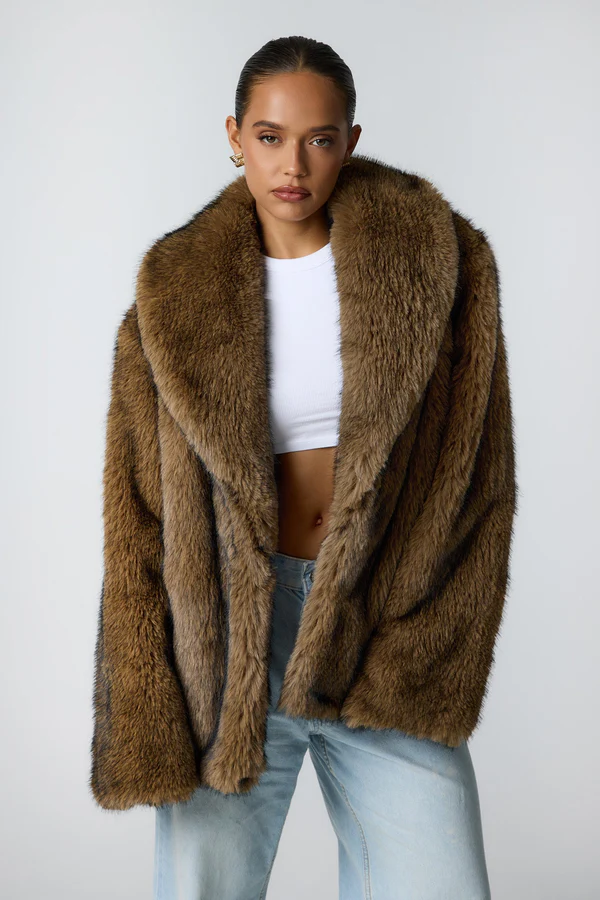 Joceline Faux Fur Coat - Image 4