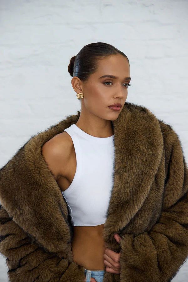Joceline Faux Fur Coat - Image 3