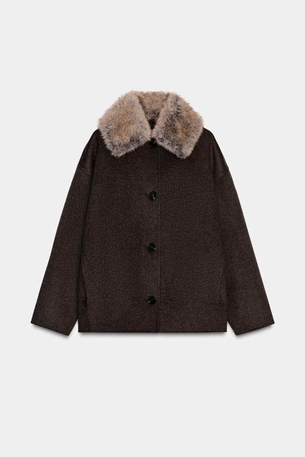 Kaia Wool Fur Coat - Image 4