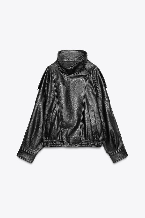 Polly Faux Leather Jacket - Image 6