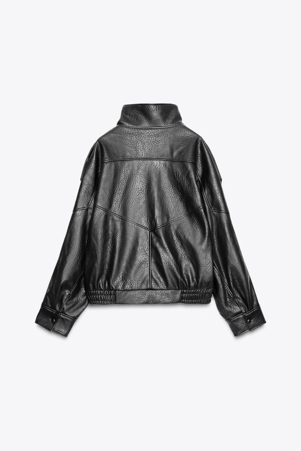 Polly Faux Leather Jacket - Image 7