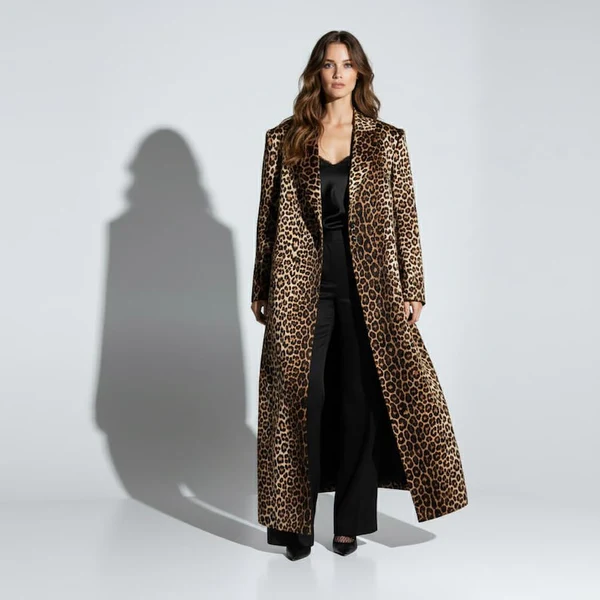 Lana Leopard Trench Coat - Image 4