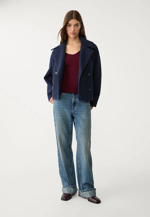 Ariana Cropped Wool Peacoat - Image 7