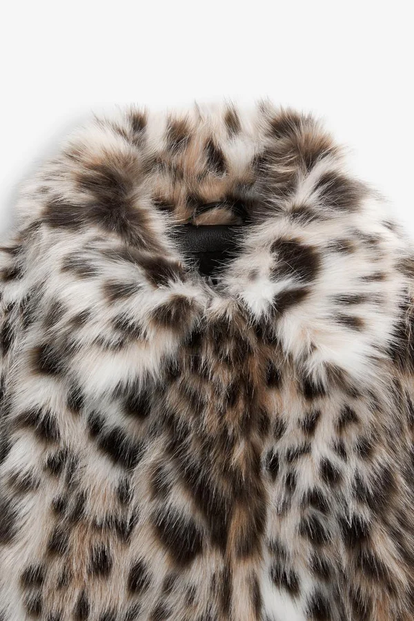 LEOPARD FAUX FUR JACKET - Image 4