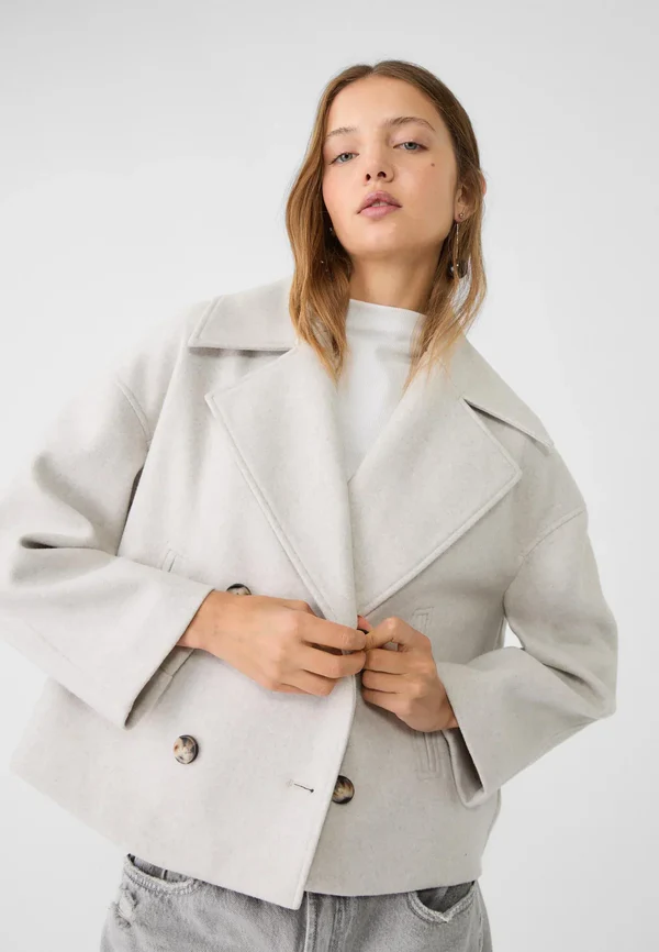 Ariana Cropped Wool Peacoat - Image 2