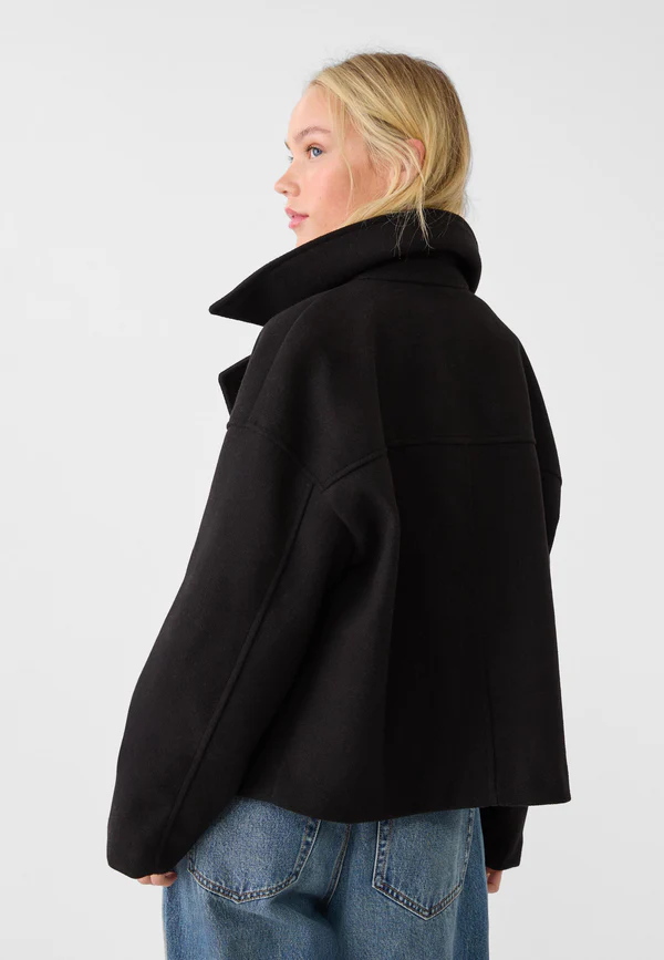 Ariana Cropped Wool Peacoat - Image 8