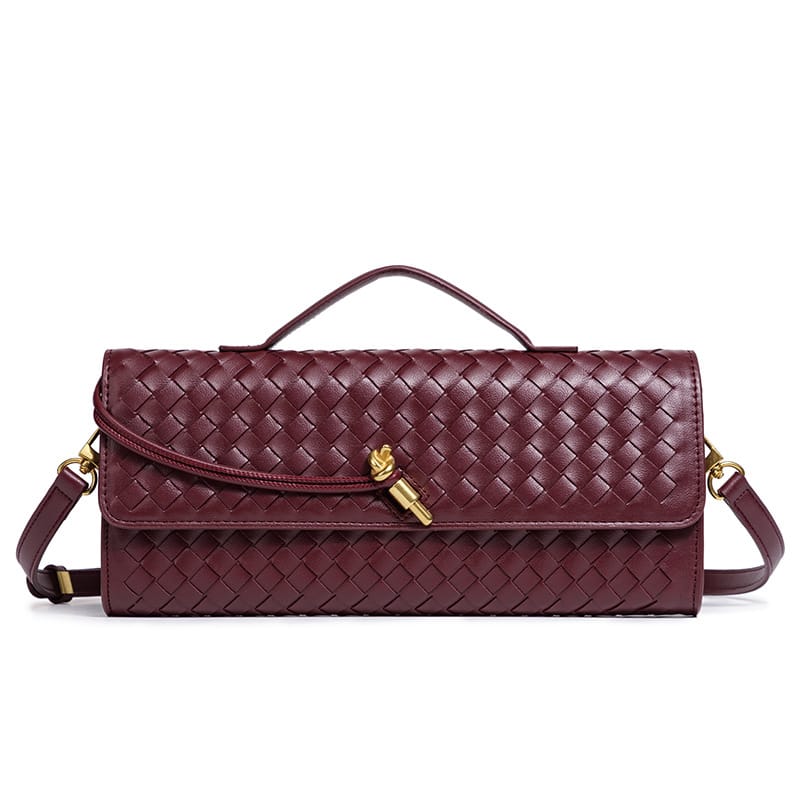Popular niche woven shoulder baguette bag