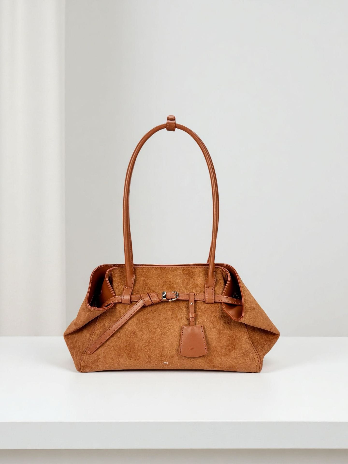 Large capacity velvet fold-over bag